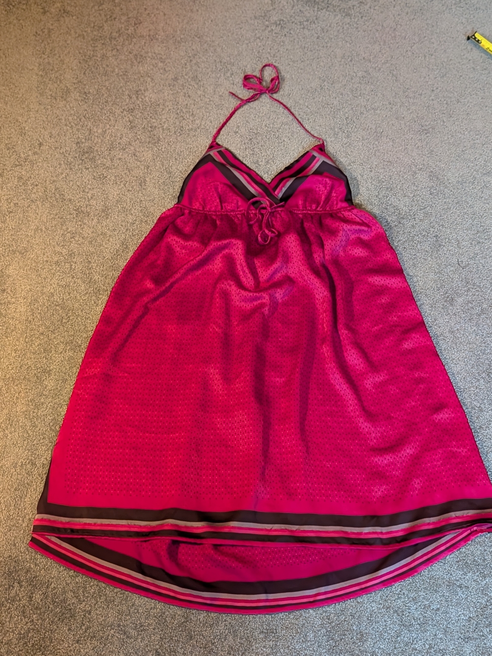 Old Navy Halter Babydoll Dress in a Bright Pink Satin